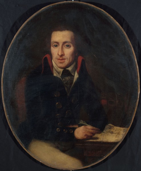 Portrait of a man from the revolutionary period, between 1789 and 1799.