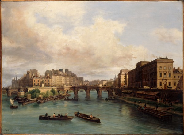 Ile de la Cite and the Quai Conti, seen from Passerelle des Arts, 1832.
