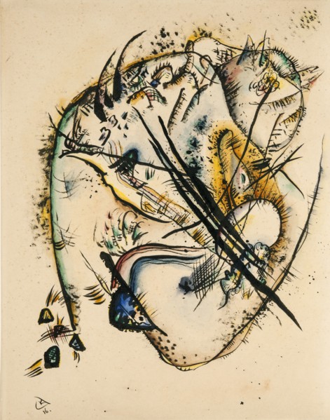 Watercolour with Seven Strokes, 1916. Found in the collection of the Göteborg Konstmuseum.