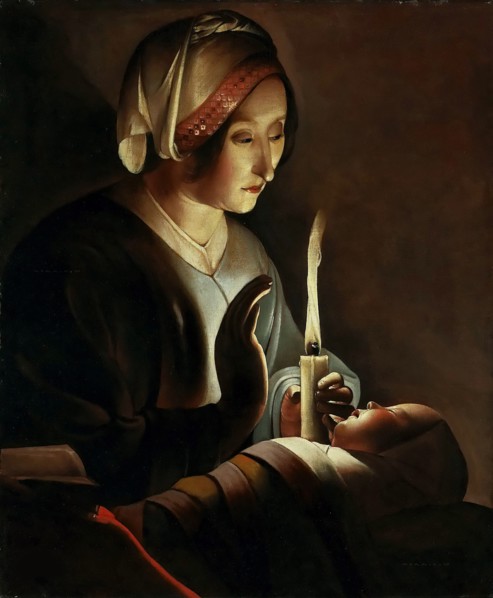 Saint Anne with the Christ Child, ca 1645-1648. Creator: La Tour, Georges, de (1583-1652).