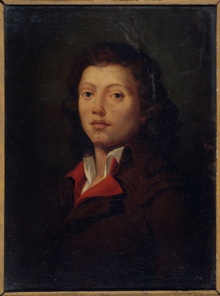Portrait of a young man from the revolutionary era, between 1789 and 1799.