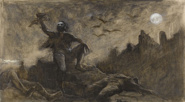 Hans of Iceland drinking the blood of his victims, c1889.