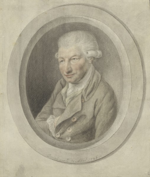 Portrait of Carl Friedrich Abel (1723-1787), 1786. Found in the collection of the Staatsbibliothek zu Berlin.