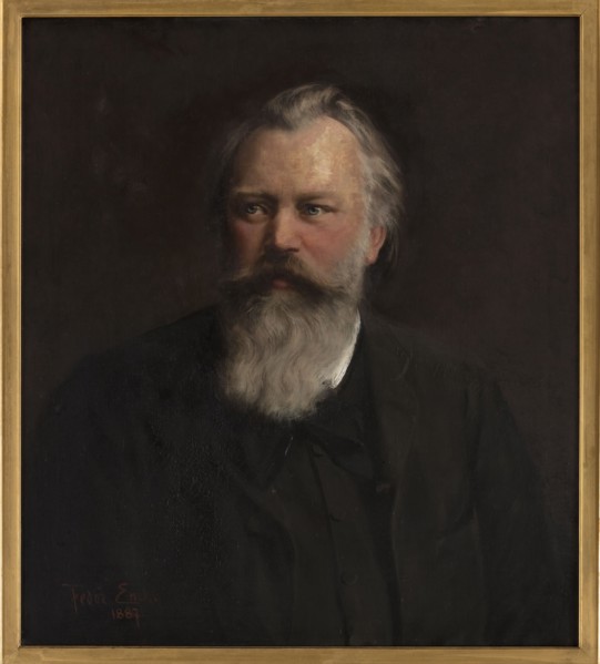 Portrait of the composer Johannes Brahms (1833-1897), 1878. Private Collection.
