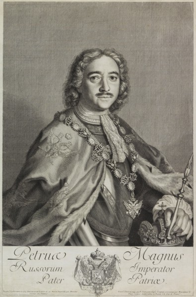 Portrait of Emperor Peter I the Great (1672-1725), 1743. Private Collection.