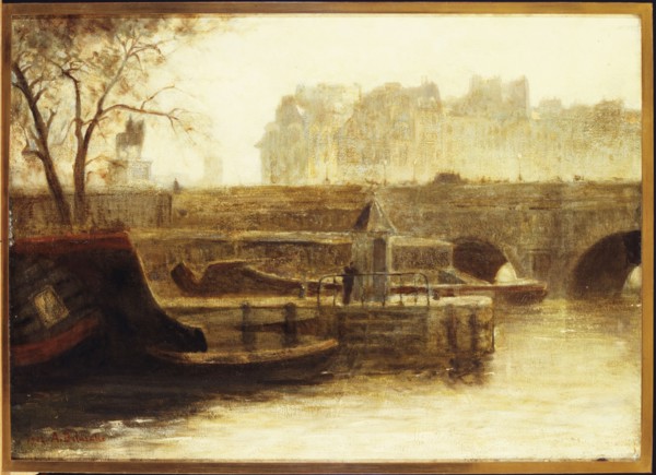 Pont-Neuf and Ile de la Cite, seen from the Quai Conti, 1902.