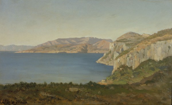 The Cote d'Azur, bay on the Mediterranean, between 1890 and 1915.
