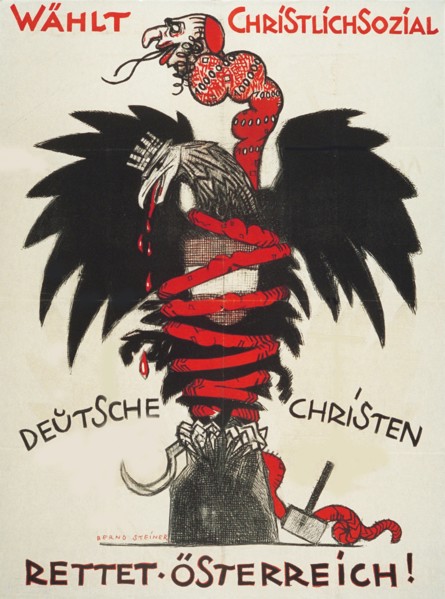 Election poster for the Christian Social Party in Vienna, 1920. Private Collection.