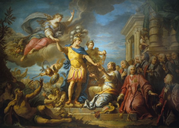 Allegory in honor of the Treaty of Aix-la-Chapelle, February 13, 1749, 1761.