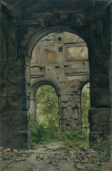 Interior view of ruins of the former Court of Auditors, Quai d'Orsay, c1888.