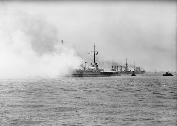 German Squadron Visit To U.S. - German Squadron In Hampton Rd., June 3, 1912.