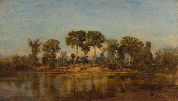 Le Rhône entre Arles et Avignon, between 1860 and 1865.