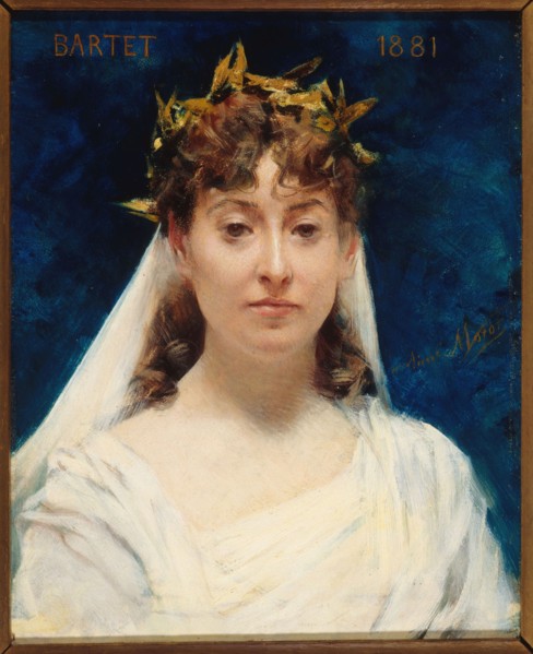 Julia Bartet (1854-1941), member of the Comédie-Française., between 1883 and 1893.