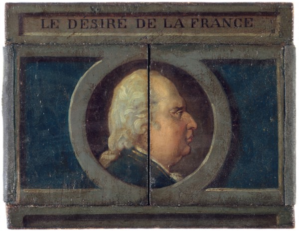 Le Desire' of France. Portrait of Louis XVIII and hidden portrait of Napoleon, c1815.