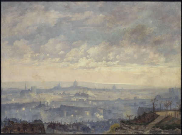 View of Paris, taken from the heights of Montmartre, 18th arrondissement, 1900.