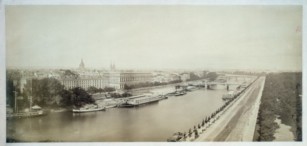 Panorama of the Quai d'Orsay, 7th arrondissement, Paris, between 1845 and 1885.