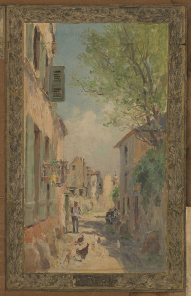 Sketch for the reception hall at the town hall of Vanves: Views of Vanves, 1902.