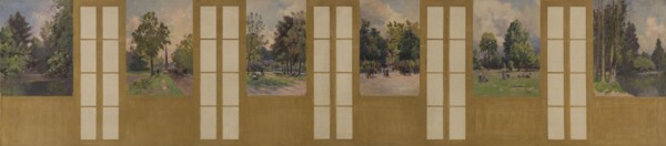 Sketch for the town hall of Vincennes: View of the Bois de Vincennes, 1898.