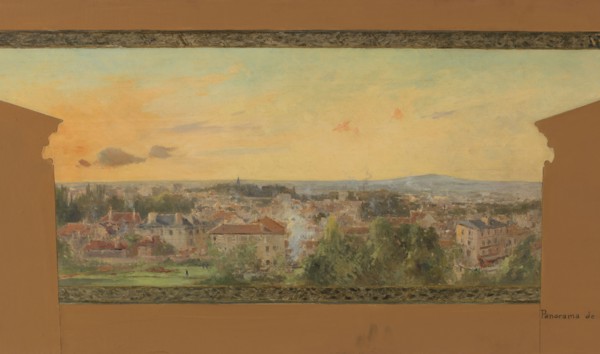 Sketch for the reception hall at the town hall of Vanves: Panorama of Vanves, 1902.