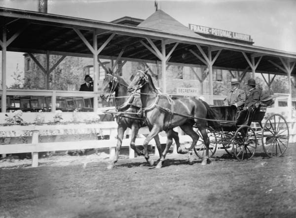 Horse Shows - Team Driven By General Nelson A. Miles, Left, with P. V. Degraw, 1912.