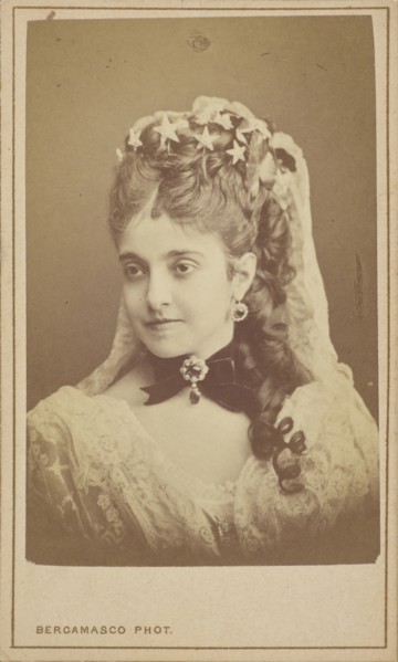 Portrait of the opera singer Adelina Patti (1843-1919), 1870-1875. Private Collection.