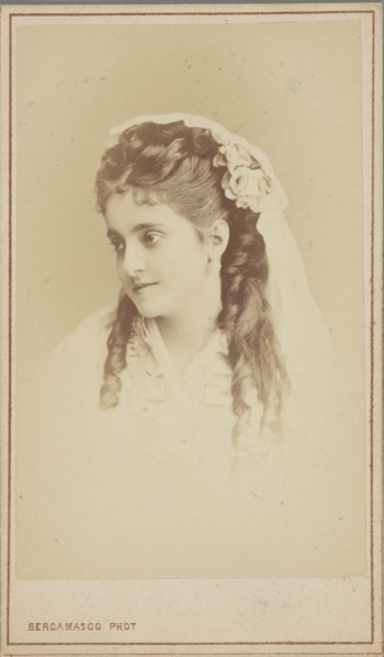 Portrait of the opera singer Adelina Patti (1843-1919), 1870-1875. Private Collection.
