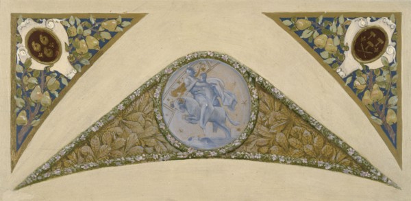 Sketch for the 'festival staircase' at the Hotel de Ville in Paris: Aries, c1888-1898.