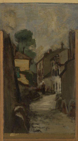 Sketch for the town hall of Vanves. Views of Vanves with the Church of Vanves, 1902.