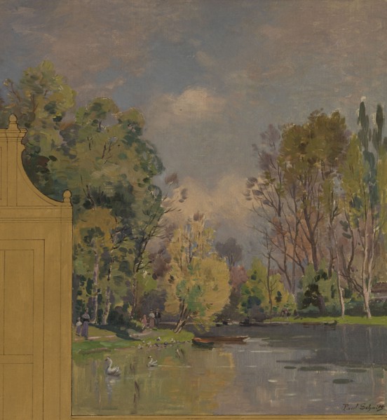 Sketch for the reception hall at the town hall of Vincennes: Views of Vincennes, 1898.