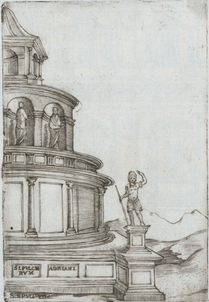 Termae Deocletiani, from a Series of Prints depicting (reconstructed) Build..., Plate ca. 1530-1550. Creator: Master GA.