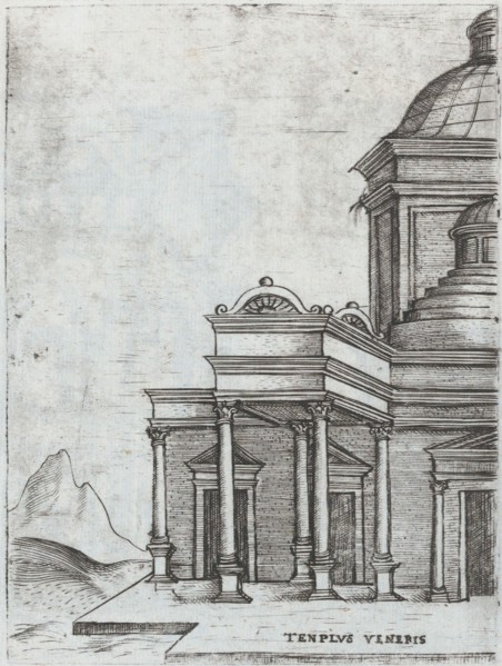 Arcus Lutii Septimii, from a Series of Prints depicting (reconstructed) Bui..., Plate ca. 1530-1550. Creator: Master GA.
