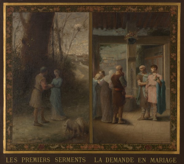 Sketch for the town hall of the 19th arrondissement of the City of Paris: Evocations of marriage, 1880.