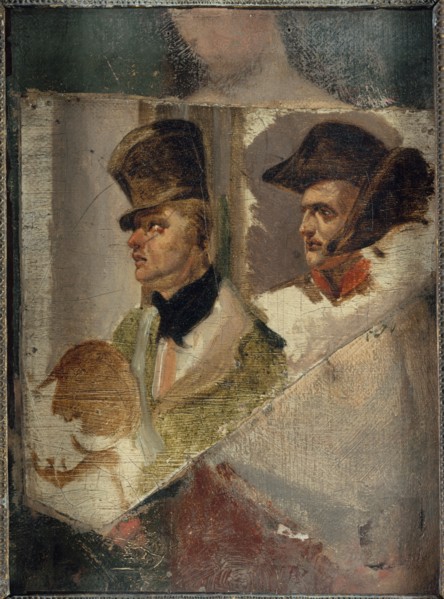 Études de têtes pour "La Barrière de Clichy - Défense de Paris, le 30 mars 1814", c1820.