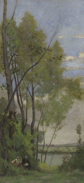 Sketch for the festival staircase of the Hotel de Ville in Paris: Banks of the Seine, between 1888 and 1890.