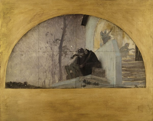 Esquisse pour la salle des mariages de la mairie du 1er : L'Hiver, ou Le Soir de la vie, 1886.
