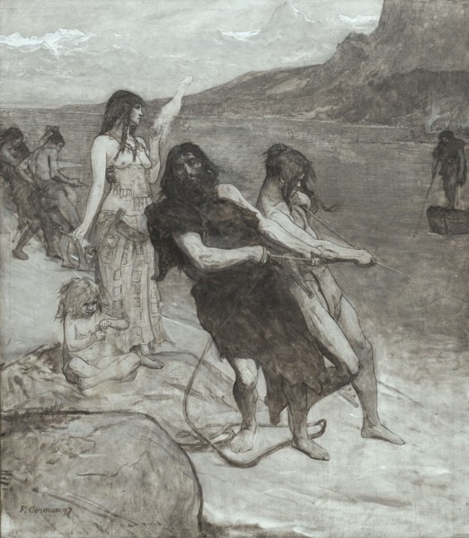 Fishing, sketch for the amphitheatre of palaeontology at the Museum of Natural History in Paris, 1897.