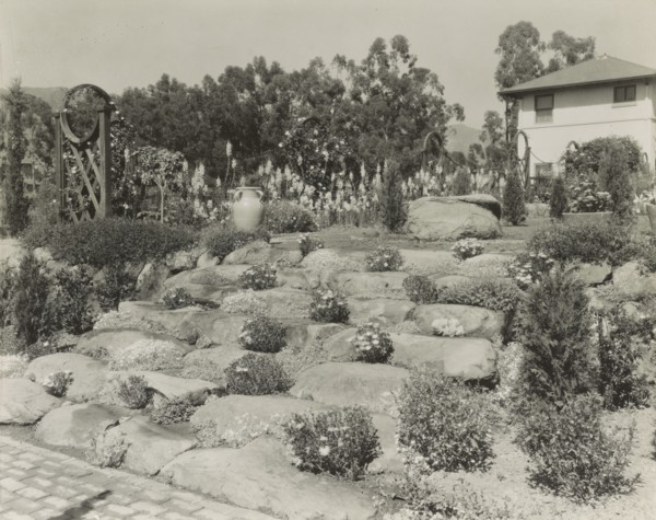 Casa de Mariposa, Walter Franklin Cobb house, Butterfly Lane, Montecito, California - Rock garden, 1917.