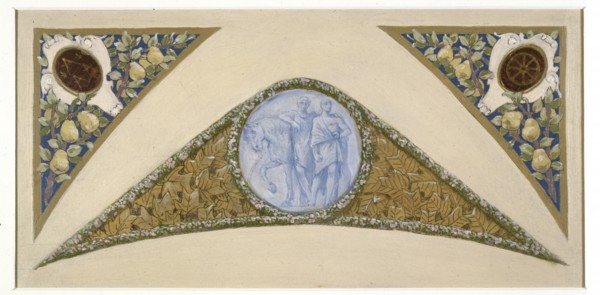 Sketch for the 'festival staircase' at the Hotel de Ville in Paris: Gemini, between 1888 and 1898.