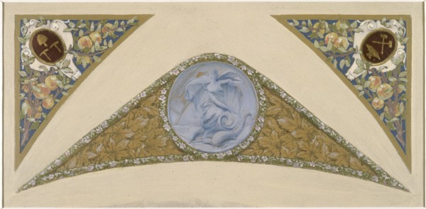 Sketch for the 'festival staircase' at the Hotel de Ville in Paris: Pisces, between 1888 and 1898.