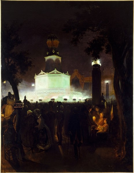 Commemorative fete in honour of the victims of July 1830, on Place de la Bastille, July 27, 1831.