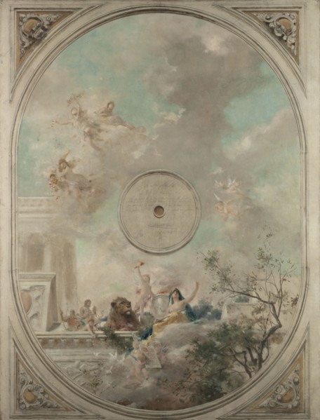 Esquisse pour la salle des mariages de la mairie de Montrouge : La Loi et le Mariage (Plafond), 1886.