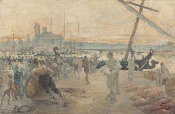 Esquisse pour la salle d'audience du tribunal de commerce de Paris : Les Nautes parisiens à l'époque gallo-romaine, c.1890.
