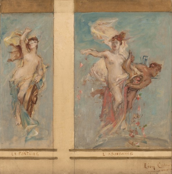 Sketch for the reception hall of town hall in the 4th arrondissement: Fortune and Abundance, 1884.