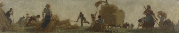 History of wheat: Collection of wheat. Sketch for the school in rue Dombasle, 15th arrondissement of Paris, 1879.