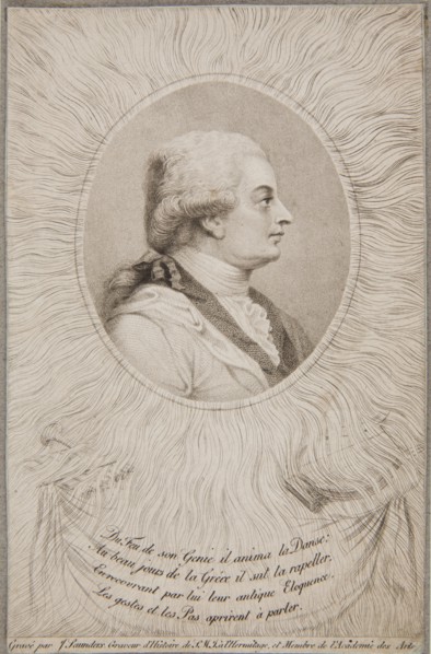 Portrait of the dancer and choreographer Jean Georges Noverre (1727-1810), 1810. Private Collection.