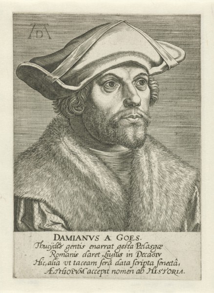 Portrait of Damião de Góis (1502-1574) after Albrecht Dürer  , Between 1587 and 1600. Private Collection.