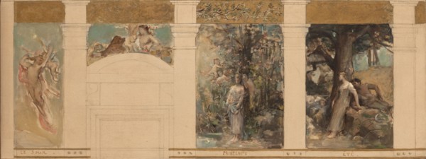 Sketch for the reception hall of the town hall in the 4th arrondissement: Day. Earth. Spring. Summer, 1884.