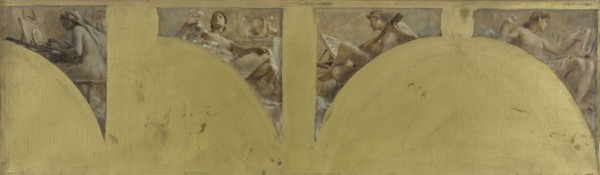 Esquisse pour le salon des Arts de l'Hôtel de Ville de Paris : La gravure de médailles..., c.1891. Creator: Theobald Chartran.