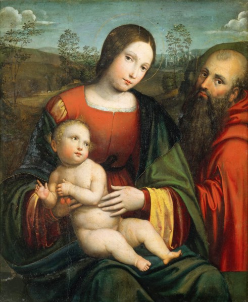 Madonna and Child with Saint Jerome, First quarter of 16th cen. Creator: De' Boateri, Jacopo (ca 1480-1530).