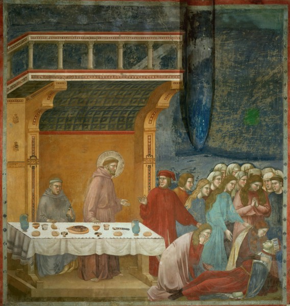 Death of the Knight of Celano (from Legend of Saint Francis), 1295-1300. Creator: Giotto di Bondone (1266-1377).